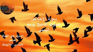 سورة الإخلاص والفلق والناس  بصوت الشيخ  وديع اليمني