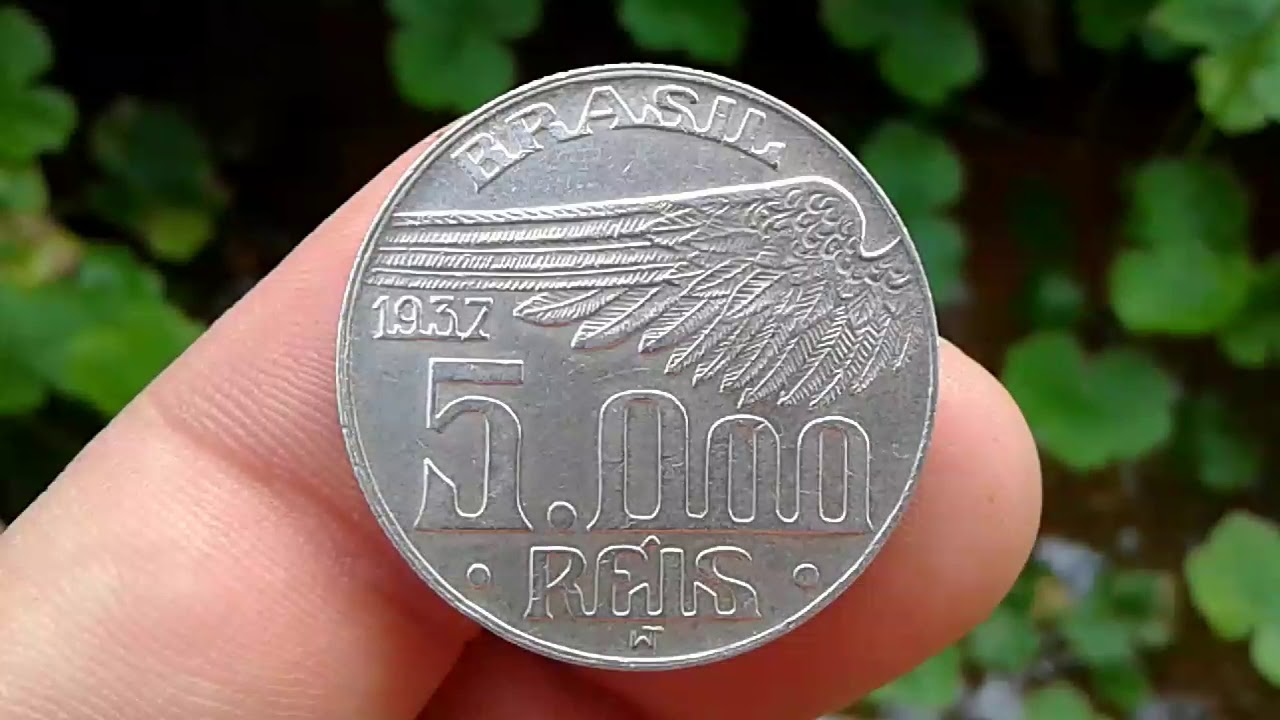 Moeda 5000 réis de prata Santos Dumont 1937 confira o valor de catálogo 2019
