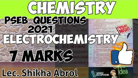 Important Questions for Class 12 CHAP 3 #PSEB Examination 2021 #Chemistry