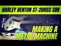 Making of a Metal Machine - Fitting EMG85X Loaded Pickguard & Restring | Harley Benton ST-20 HSS SBK