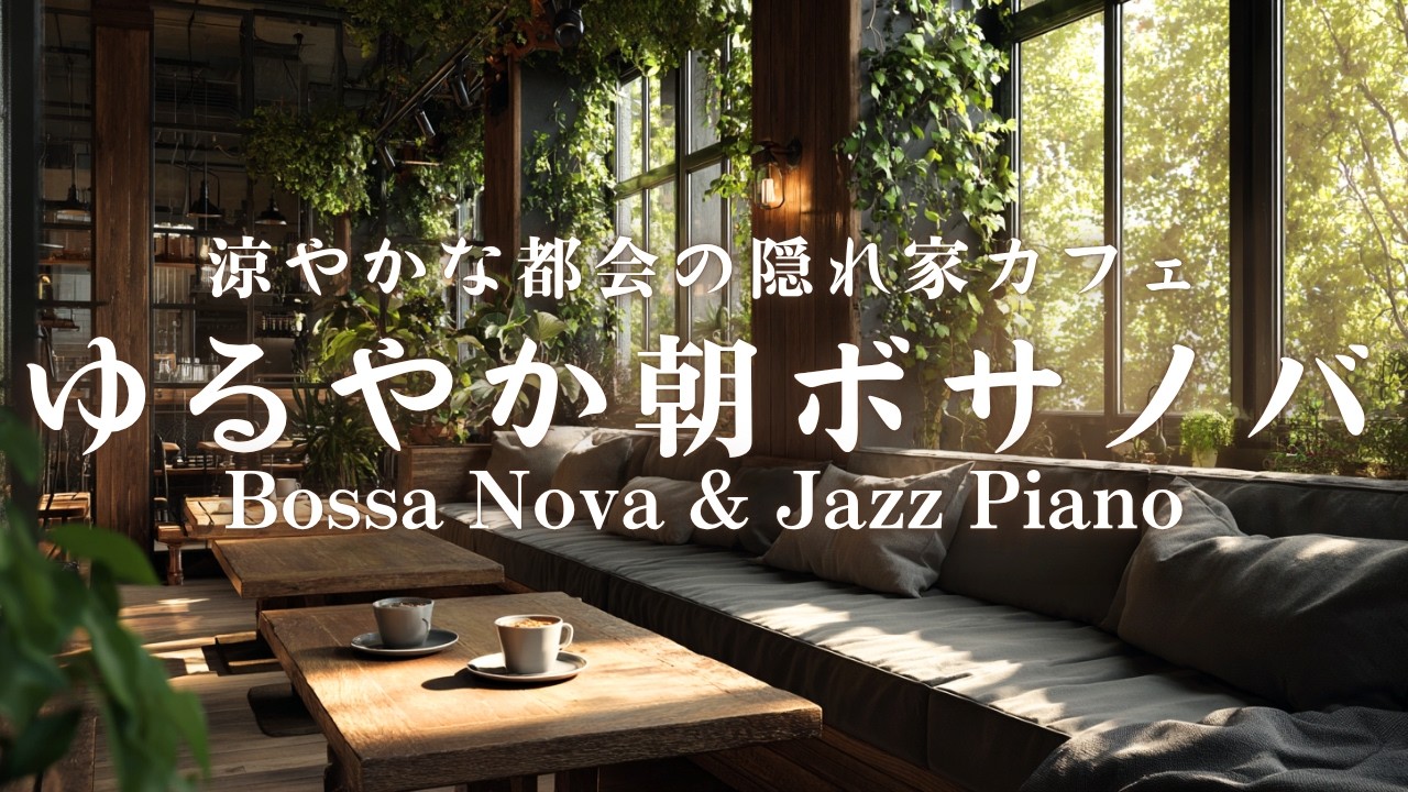 朝カフェBGM】涼やかな都会の隠れ家カフェ｜静かにくつろぐ朝ボサノバ