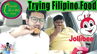 PAKISTANI TRY FILIPINO FOOD FIRST TIME IN KUWAIT BY RuleZ BreakerZ | Jollibee | Bacolod Restaurant |