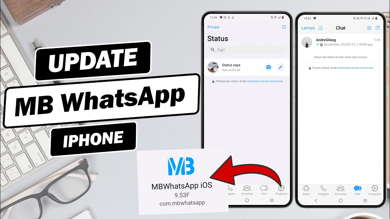 Update MB WhatsApp Iphone 9.53F | Cara Mengubah Tampilan WhatApp Android Menjadi Iphone Terbaru