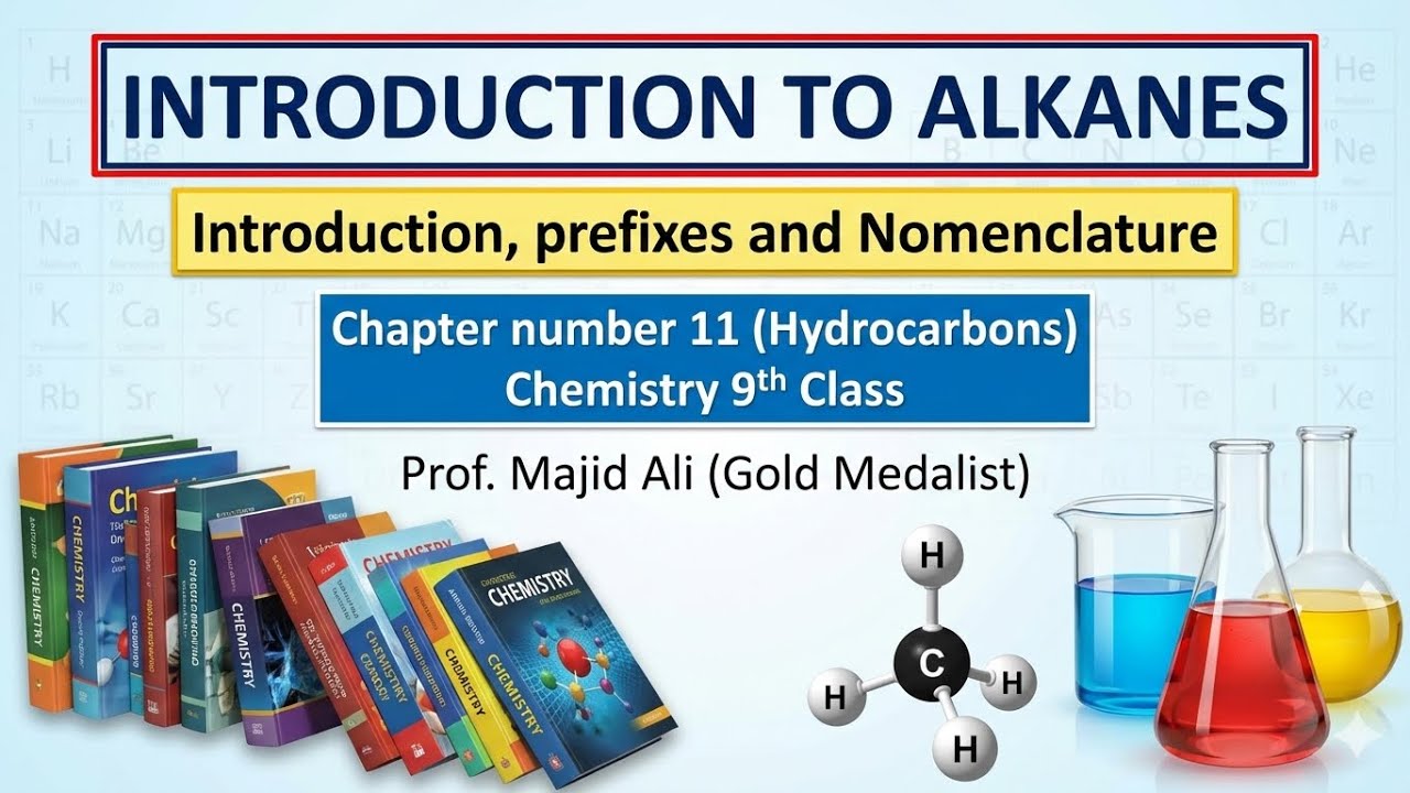 L-4.  Alkanes & IUPAC Nomenclature | Chapter 11 Organic Chemistry | Class 9 | Prof. Majid Ali