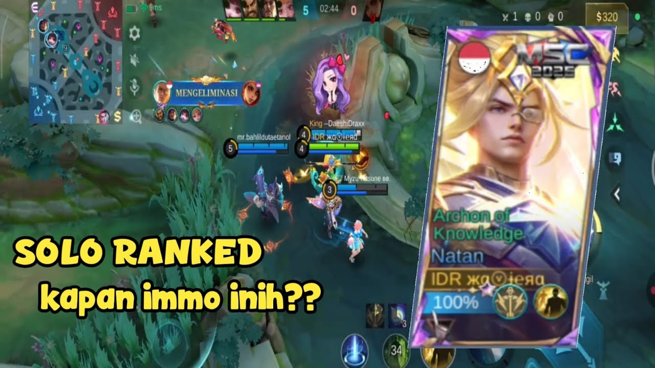 SOLO RANKED - TERNYATA NATAN SE SAKIT INI ! - MOBILE LEGENDS