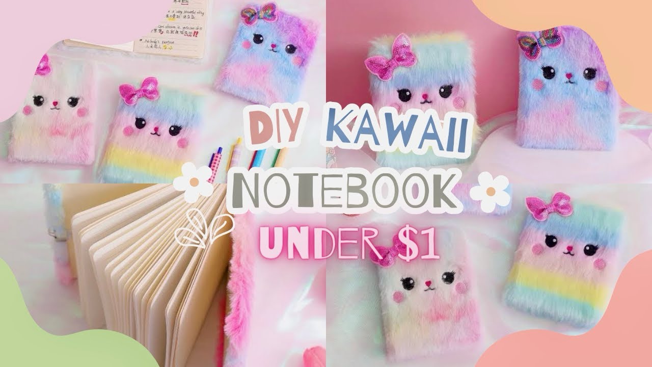 DIY kawaii notebook 📒/ How to make cute notebook at home ️ ️ - YouTube