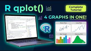 How to Create Point Plot, Line Plot, Bar Graph & Density Plot in R Using qplot() | Complete Tutorial