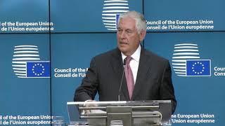Secretary Tillerson Speaks at a Joint U.S. - EU Statement to the Media