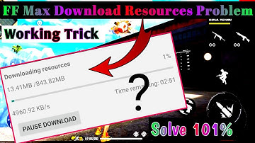 Solve free fire max obb file download problem |How to Free fire max resources file download Solve