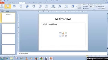 Microsoft PowerPoint 2010 Slide Transition