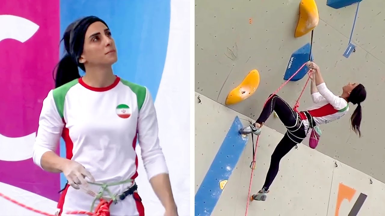 This Iranian Woman Rock Climber Competed Without A Hijab Overseas