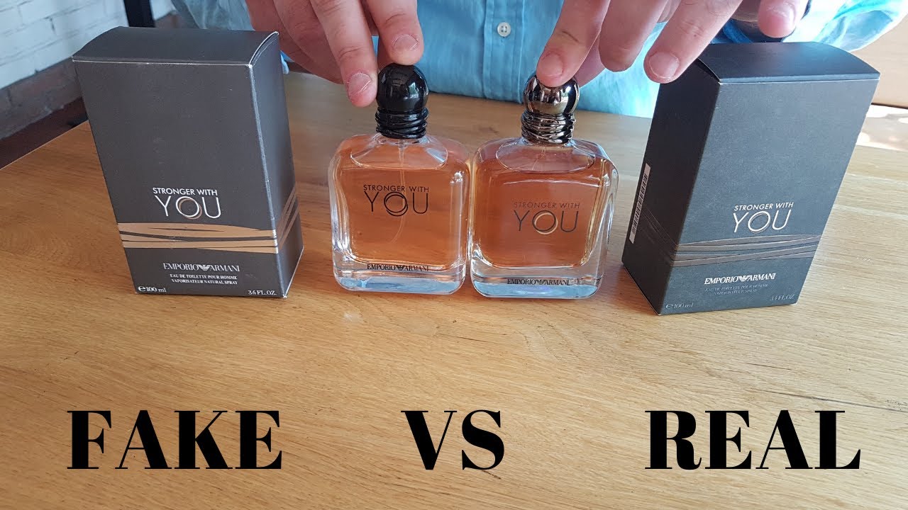 Fake vs Real Armani Emporio Stronger With You Perfume - YouTube