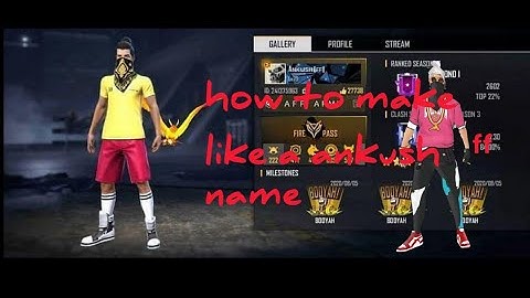 How to make name like ANKUSH FF