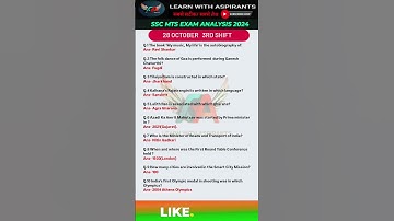 SSC MTS Exam Analysis 2024| SSC MTS Question Paper 2024 | 28 Oct 3rd Shift | SSC MTS Paper Solution