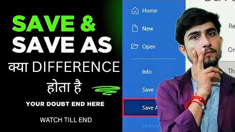 Computer Me Save vs Save As Kya Hota Hai? | Difference Between Save & Save As | Manoj Pandey