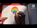 How To Draw A Rainbow 🌈 | Easy Rainbow Drawing And Colouring | Art With Taiba