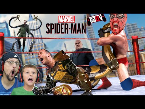 SPIDERMAN BEAT UP ALL THE BAD GUYS YEAH! (FGTeeV Marvel Spiderman PS4)