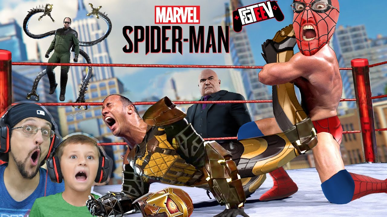 SPIDERMAN BEAT UP ALL THE BAD GUYS YEAH! (FGTeeV Marvel Spiderman PS4)