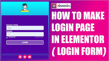 HOW TO CREATE A LOGIN PAGE IN ELEMENTOR (LOGIN FORM)