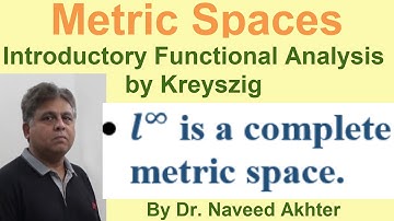l^ infinity is a complete metric space. Functional analysis by Erwin Kreysizg.  Lec-53