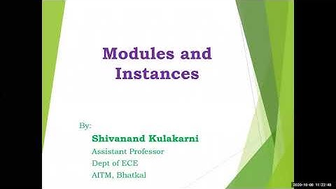 Verilog HDL (18EC56) | Modules and Instances | VTU