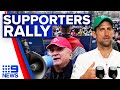 Novak Djokovic supporters protest on streets of Serbia | 9 News Australia