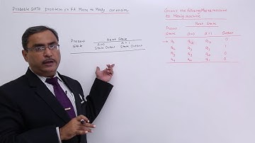 Finite Automata - GATE Exercise On Moore To Mealy Conversion