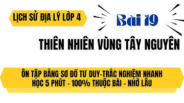 Lịch Sử Và Địa Lí Lớp 4 Bài 19 - THIÊN NHIÊN VÙNG TÂY NGUYÊN- Sơ đồ mindmap-100% thuộc bài