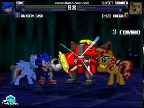 Sonic And Rainbow Dash MUGEN Run