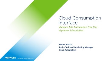 CCI Video Series -  Introduction of Cloud Consumption Interface Powered by VMware Aria Automation.