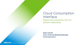 CCI Video Series -  Introduction of Cloud Consumption Interface Powered by VMware Aria Automation. screenshot 3