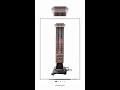 1500 watt ISI Marked oscillating quartz Heat Pillar quartz room heater with two rods for indoor t...