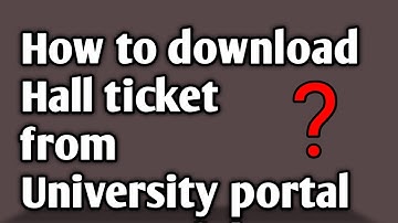 How to download hall ticket from University of mumbai