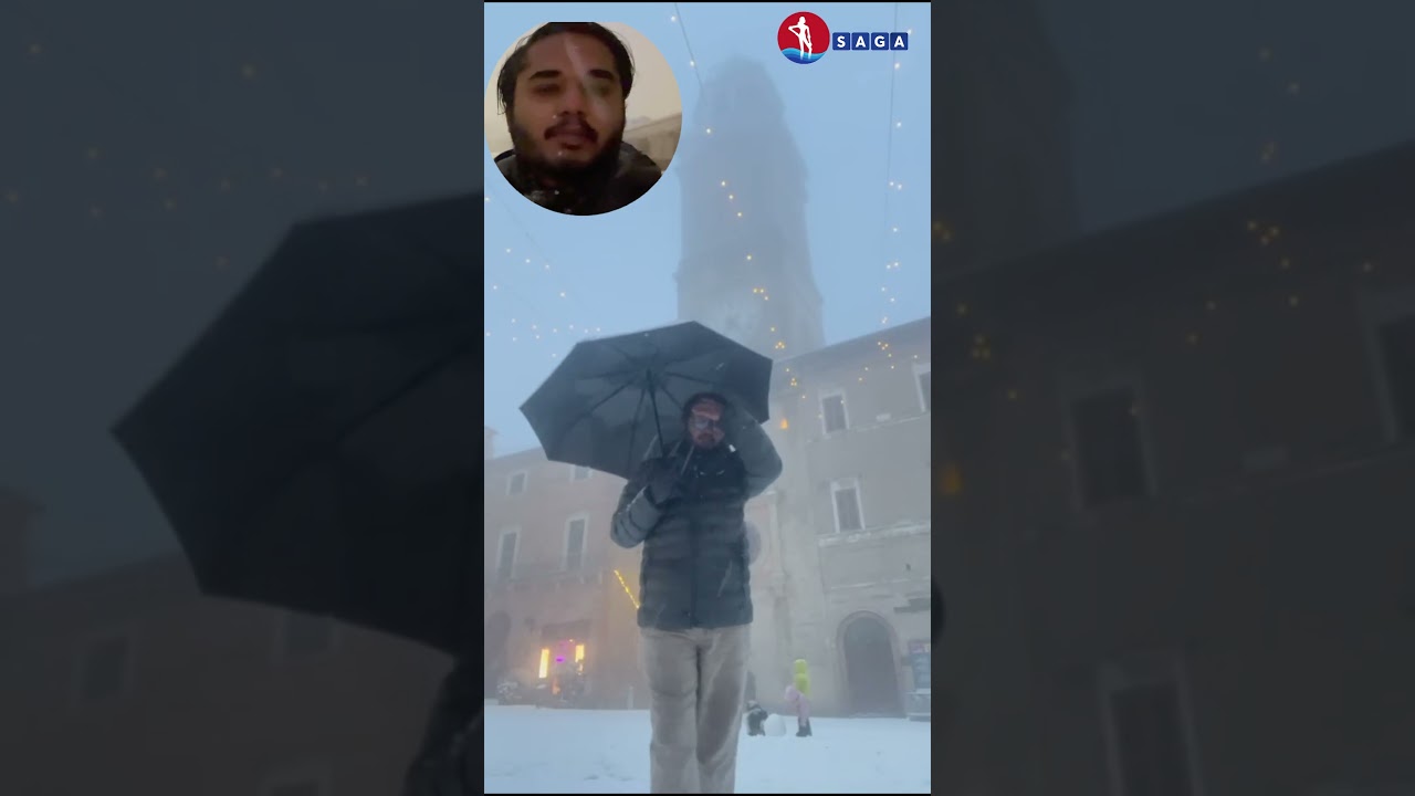 Macerata, Italy Witnesses Season’s First Snowfall | Winter Scenes