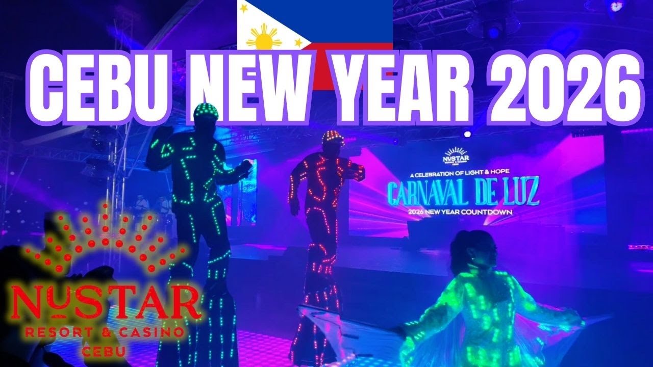 Празднование Нового года NUSTAR в Себу в 2026 году 🇵🇭 Карнавал огней