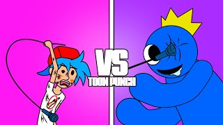 EPIC FIGHT Friday Night Funkin' VS Rainbow Friends | Blue vs Boyfriend |  Toon Punch EP3
