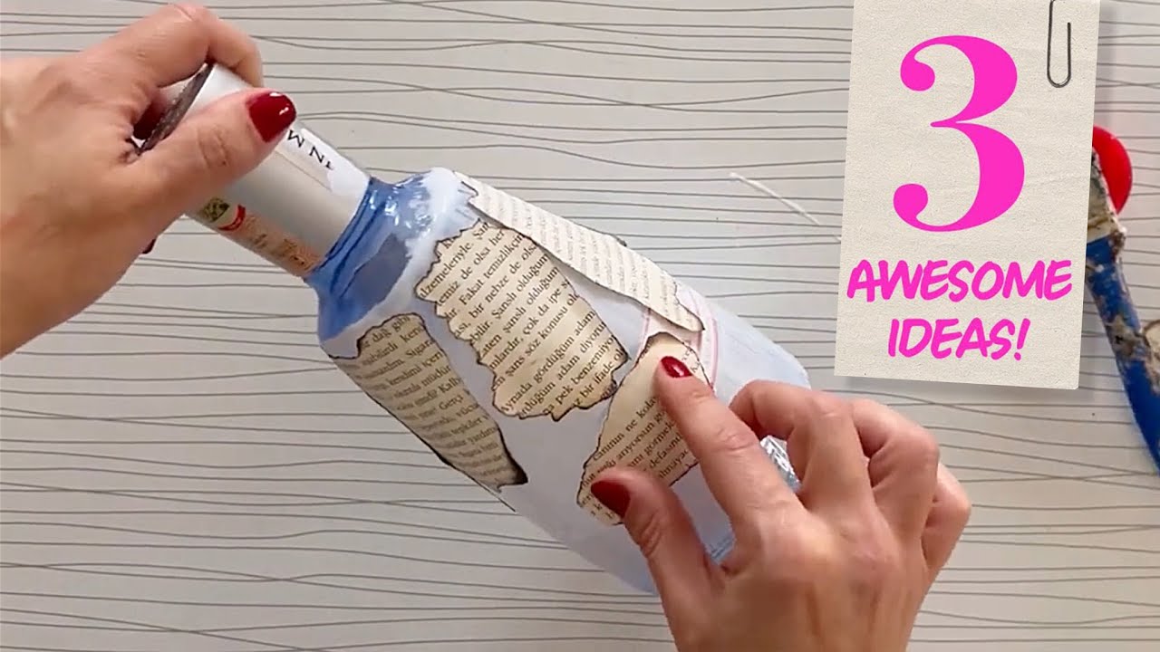 DIY 😱 3 потрясающих идеи для стеклянных банок и бутылок | Поделки из стеклянных банок