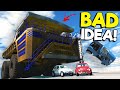 We Ran From a MASSIVE Dump Truck & It was a BAD IDEA! - BeamNG Multiplayer Mod