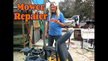 Cub cadet RZT 50,  Starter replacement, Mower Repair/ Houseboat build, off grid, river living, diy,