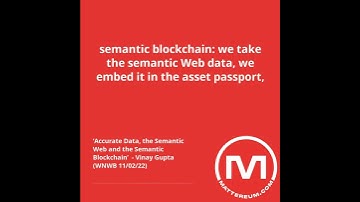 ‘Accurate Data, the Semantic Web and the Semantic Blockchain’