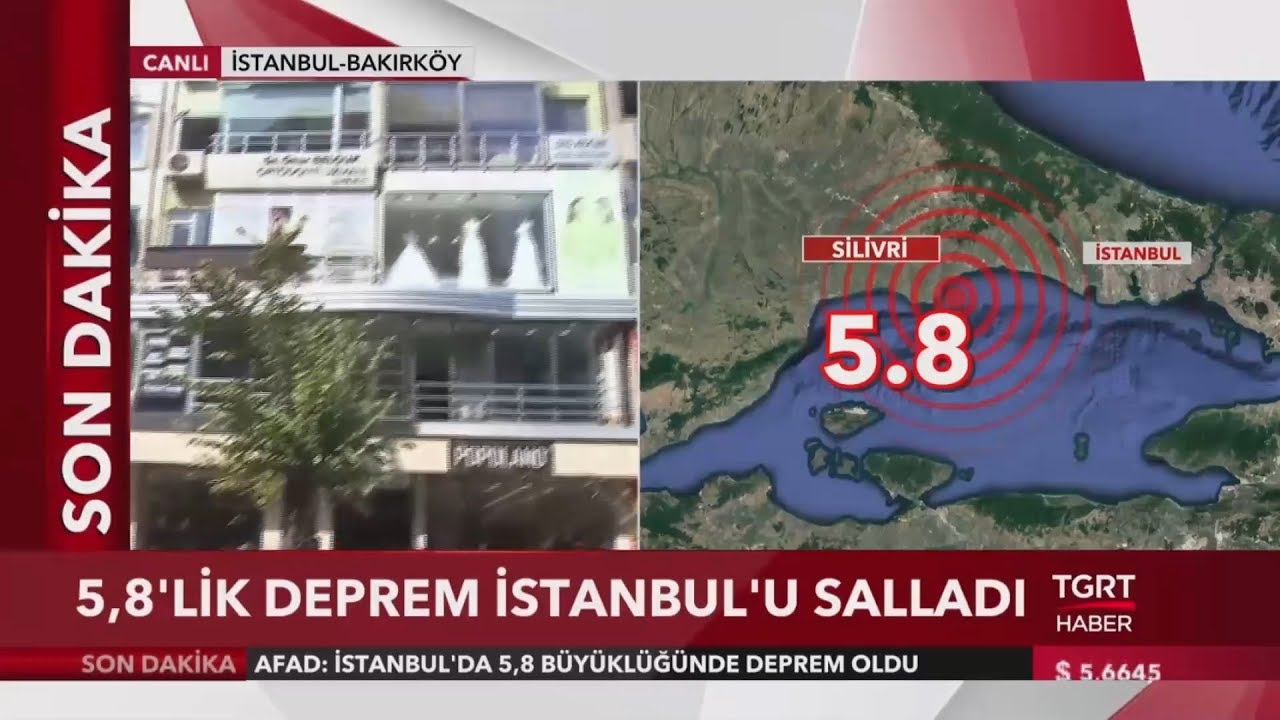 istanbul da 5 8 buyuklugunde deprem youtube