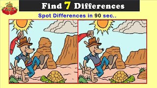 #9 Spot 7 Differences Between Images [ Find The Difference Game ] | Brainy Games | ChikooBerry