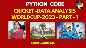 51. World cup Cricket - Data Analysis and statistics - Part2 - Python Code
