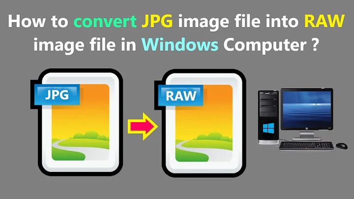 How to convert JPG image file into RAW image file in Windows Computer ?