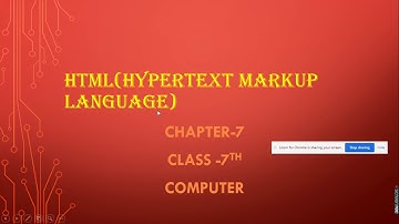 HTML-Hypertext Markup Language-part-1Computer-Chapter-7