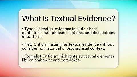 What Is Textual Evidence? - The Prose Path