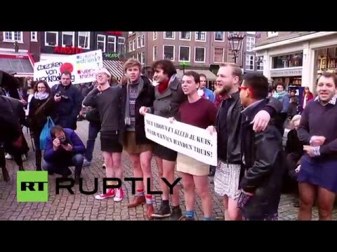 Netherlands: Men in mini-skirts march in solidarity with victims of Cologne attacks