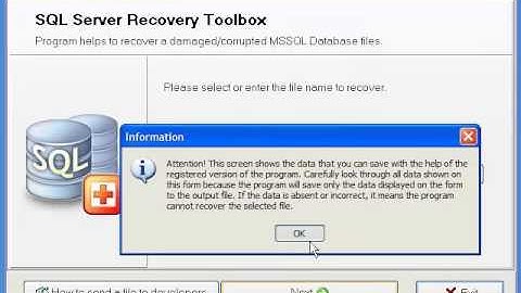 SQL Server Recovery Toolbox - a first look