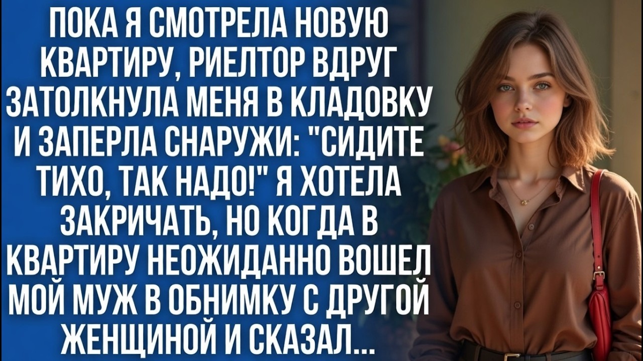 Риелтор вдруг заперла меня в кладовке. Когда зашел мой муж с другой, то, что я услышала дальше…!