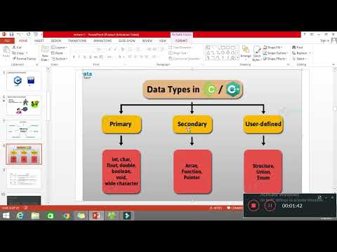 DSA- Data Types and its primary, Secondary and user define data types